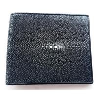 ราคา กระเป๋าสตางค์หนังปลากระเบนแท้ เครือบเงา สีดำ (18919635377)