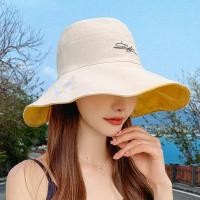 ราคา หมวกแฟชั่น หมวกกันแดด มีสาย หมวกบัคเก็ต หมวกปีกกว้าง หมวกปีกรอบ หมวกแฟชั่น หมวก 2 ด้าน หมวกมีสายรูด งานปักดอกเดซี่ (14138141949)