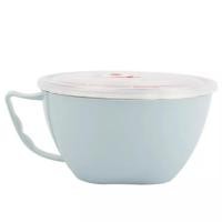 ราคา ชามสแตนเลส ชามใส่อาหาร หุ้มพลาสติก2ชั้น พร้อมหูจับ ฝาปิด กันความร้อน 900ml Stainless Bowl ชามมาม่า ชามสแตนเลสอเนกประสงค์ 3 สี (16126011111)