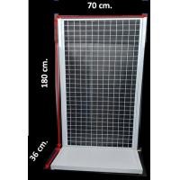 ราคา ชั้นตะแกรงแขวนโชว์สินค้า แบบมีฐานล่าง ขนาด 70x180cm แผงตะแกรงแขวนโชว์สินค้า มีขาตั้ง ชั้นแขวนตะขอ ชั้นแขวนฮุก ชั้นแขวนโชว์สินค้า (16548996422)