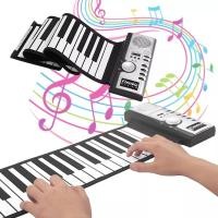 ราคา เปียโนพกพาพับได้ มี 61 คีย์ ลำโพงในตัว Portable Foldable Piano with 61 Keys Flexible Roll Up Soft Keyboard (10865302986)