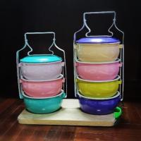 ราคา ปิ่นโตโบราณทรงโอ่งขนาด14 2 14 3 14 4cm พร้อมจานรอง (19970557437)