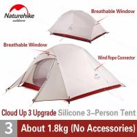 ราคา Naturehike Cloud Upอัพเกรดเต็นท์ตั้งแคมป์สำหรับ 1 3 คนเบามากเต็นท์เดินป่ากลางแจ้งกันน้ำเต็นท์สองชั้น 20D 210Tผ้าพร้อมเสื่อเต็นท์ ของแท้ (20412540853)