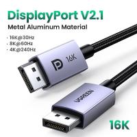 ราคา UGREEN 16K Displayport 2 1 Cable Nylon Braided Ultra High Speed 80Gbps Gaming Monitor Cable DP to DP Support 3D HDR HDCP FreeSync G Sync Laptop PC TV Model DP118 (20514450775)