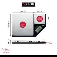 ราคา Taylor Pro Digital Kitchen Food Scales With Dual Kitchen Scale Black Silver 5kg 500g เครื่องชั่งน้ำหนักดิจิตอล (18942755480)