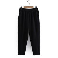 ราคา มีไซส์ใหญ่ Plus Size XL 4XL Womens Elastic Waist Black Grey Pants Solid Color Slim Female Trousers (17546205991)