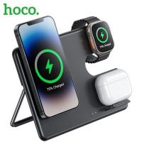 ราคา Hoco ของแท้ แท่นชาร์จไร้สาย 3in1 แบบแม่เหล็กพับได้ for iPhone 15 14 13 12 11 for αPPIε Watch αϊrp๐ds Pro dock charger CQ1 Hoco Thailand (20315253942)