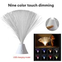 ราคา สต๊อก LED เปลี่ยนสีโคมไฟใยแก้วนำแสงพร้อมไฟแบบสายใยแก้วนำแสงฐานชาร์จได้ เสียบไฟคืนอารมณ์สงบ (18633911158)