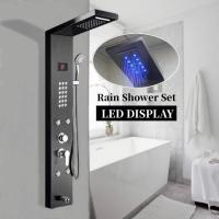 ราคา ชุดฝักบัวอาบนำ ชุดฝักบัว ชุดฝักบัว LED แสดงอุณหภูมิ วัสดุสแตนเลส 304 ชุดฝักบัวก๊อกผสม ก๊อกน้ำอาบน้ำ (20512699671)