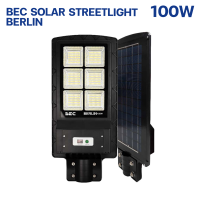 ราคา BEC โคมไฟถนนโซลาร์เซลล์ LED 30w 50w 100w 200w 300w รุ่น BERLIN Solar Streetlights พร้อมขายึด รีโมท IP65 (19715789066)