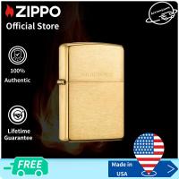 ราคา Zippo Solid Brass Windproof Pocket Lighter Zippo 204 Lighter Without Fuel Inside ทองเหลืองแท้ ไฟแช็กไม่มีเชื้อเพลิงภายใน (10988727057)