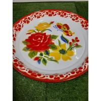 ราคา ถาด ถาดกลม ถาดลายดอก ถาดโบราณ ถาดเคลือบ ถาดกลมเคลือบลายดอกไม้ ขนาด 40 ซม ถาดสังกะสีเคลือบลายงานไทย ถาดดอก หนา ขนาด 40 ซม 1 ชิ้น คละลาย (6486052562)