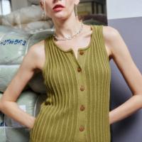 ราคา knitCircle BEST REGARDS Top 4สี Office collection เสื้อแขนกุดไหมพรม ผ่าหน้า มีกระดุม ลายทอ Rib แนวตั้ง เนื้อผ้านุ่ม ไม่หนา ใส่สบาย (20427005507)