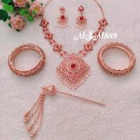 ราคา เครื่องประดับชุดไทยเป็นชุด เครื่องประดับชุดไทยต่างหูแบบหนีบ ชุดเซ็ทสีนาค (18883987552)