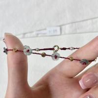 ราคา การออกแบบที่เรียบง่ายและเท่ห์สตริงสีแดงโชคดีดอกไม้และสร้อยข้อมือเหรียญขนาดเล็กสำหรับผู้หญิง (20480267510)