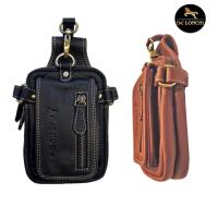 ราคา Delonchi กระเป๋าหนังแท้ กระเป๋าใส่โทรศัพท์ร้อยเข็มขัด กระเป๋าโทรศัพท์ กระเป๋าเข็มขัด Phone Pouch Belt bag (203769550)