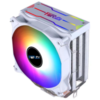 ราคา MINGSU 12CM 4 ท่อทองแดงหม้อน้ำ CPU เงียบ LGA 1700 AMD LGA2011 คอมพิวเตอร์เดสก์ท็อป Universal Cooling พัดลม CPU ARGB พัดลมระบายความร้อนซีพียูสีขาวCPU散热风扇 (20289793640)