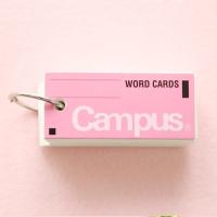 ราคา Campus Word Cards สมุดจดศัพท์ การ์ดคำศัพท์ แบบพกพา สินค้านำเข้าจากญี่ปุ่น มี 3 สี สีพาสเทล ใช้งานสะดวก เนื้อกระดาษดี (16220193300)