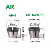 ราคา Toolstar 6มม 6 35มม Collet Chuck Woodworker Trimmerเครื่องแกะสลักAR 6 AR 1 4 (6309216760)