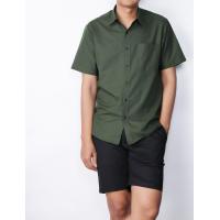 ราคา เสื้อเชิ้ตแขนสั้นสีเขียวขี้ม้า มีไซส์ใหญ่ M 5XL (479010514)