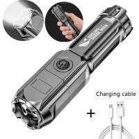 ราคา ไฟฉายยุทธวิธี Led สำหรับตกปลา18650 USB แบบชาร์จไฟได้กันน้ำซูมได้สำหรับไฟฉาย LED สำหรับล่าสัตว์ไฟฉายสว่างไสว (20390868111)