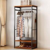 ราคา ตู้เสื้อผ้า ราวแขวนเสื้อผ้า พร้อมชั้นวางของ โครงเหล็กตู้เสื้อผ้า โครงเหล็ก 120cm ตู้เก็บผ้า สไตล์โมเดิร์น ราวแขวนเสื้อผ้าความจุขนาดใหญ่ (20562776195)