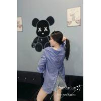 ราคา เสื้อเชิ้ตแขนยาวลายริ้ว Zara ทรงสวยมากๆ ดีเทลติดกระดุมหน้าและหลัง (20155903175)