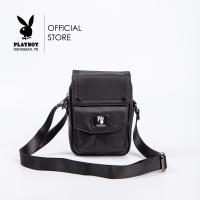 ราคา Playboy กระเป๋าสะพายข้างผู้ชาย ลิขสิทธิ์แท้ รุ่น ST BS233PBM009 BK กระเป๋าชายผ้าไนล่อนทรงมือถือ ดำ (20620818027)