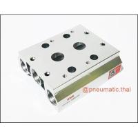 ราคา 200M ฐานวางโซลินอยด์วาล์ว ใช้วางโซลินอยด์วาล์วรุ่น 4V2104V2204V230 วางโซลินอยด์วาล์วได้ตั่่งแต่ 2 10 ตัว SNS Pneumatic Manifold 200M For 4V2104V2204V230 Code 200M 1 10 Station 200M2F200M3F200M4F200M5F