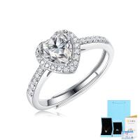 ราคา เพชรแท้100 CS JEWELRY แหวนความตั้งใจเดิม แหวนรูปหัวใจ ปรับขนาดได้ แหวนเงินแท้ S925 แหวนหญิงสวยๆ แหวนเพชรแท้100ผญ ด้วยใบรับรอง GRA (20579034393)