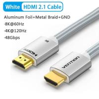 ราคา Vention 8K HDMI 2 1 Kabel 4K 120Hz 48Gbps สำหรับ USB C ฮับ PS5 Dolby Atmos HDR10 ตัวแยก HDMI Swictch Kabel ดิจิตอลสำหรับจอแลปท็อปคอมพิวเตอร์ PC PS4ทีวี8K สาย HDMI 2 1 (17820495989)