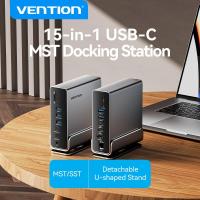 ราคา Vention 15 in 1 USB C HUB Docking station MST Vertical usb multi port hub Works with Macbooks Pro laptop and other Type C devices Multi HDMI USB 3 0 thunderbolt dock RJ45 OTG USB Ports Type c hub (205