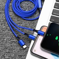 ราคา สายชาร์จ 3in1 3A สายชาร์จถัก1 2m หัวชาร์จ 3 หัว อุปกรณ์ชาร์จมือถือ USB Micro Type C iPhone สายชาร์จเร็ว สายชาร์จไนล่อนถัก กำลังชาร์จ สายชาร์จสำหรับ Fast Charging Cable (17354019462)