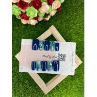 ราคา เล็บปลอมสี้จลแท้งานยาวกลางสีน้ำเงินหรู (7161974061)
