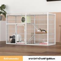 ราคา พื้นที่ว่างขนาดใหญ่ Pet Cage ประกอบง่าย กรงเเมวขนาดใหญ่ กรงสุนัขขนาดใหญ่ กรงแมวแบบคอนโด คอนโดแมว ขนาดใหญ่ กรงน้องแมว กรงสุนัข (20480457549)