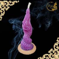 ราคา เทียนบูชาพญานาค เทียนพญานาค ฐานผางประทีป จุดบูชาเสริมดวง มีราคาส่ง (14321415712)