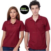 ราคา เสื้อโปโลสีแดงเลือดหมู สีล้วน polopeak (16923566521)
