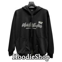 ราคา ซิปเหล็ก NY เสื้อกันหนาวแขนยาว สกรีนกลางอก (17208704144)