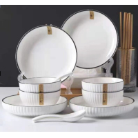 ราคา ชุดอาหาร ชุดเซรามิก ถ้วย จาน ชาม 16ชิ้น ชุด พร้อมกล่อง (12194826220)