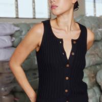 ราคา knitCircle BEST REGARDS Top 4สี Office collection เสื้อแขนกุดไหมพรม ผ่าหน้า มีกระดุม ลายทอ Rib แนวตั้ง เนื้อผ้านุ่ม ไม่หนา ใส่สบาย (20426887985)