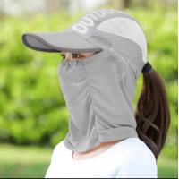 ราคา หมวกกันแดด หมวกกันแดดคลุมหน้า หมวกคลุมหน้า หมวกกีฬา หมวกกัน UV หมวกกีฬากลางแจ้ง กันแดด UV ได้ 99 8 (19806855842)