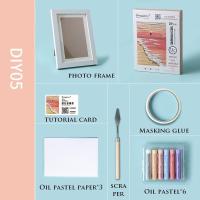 ราคา Rex TT Super soft heavy color oil painting stick set 6 colors with photo frame scraper oil painting stick special paper masking glue DIY belt tutorial (16386501162)