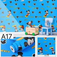 ราคา วอลเปเปอร์ติดผนัง wallpaper PVC วอลเปเปอร์ตกแต่งบ้าน ห้องนอน ห้องนั่งเล่น วอลเปเปอร์ ลายการ์ตูน สติ๊กเกอร์ติดผนัง มีกาวในตัว ขนาด 45cm x 10m (10529872948)
