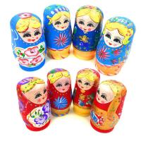 ราคา ชุด5 Pcs ตุ๊กตาทำจากไม้รัสเซียตุ๊กตาบาบัสคาตุ๊กตาแม่ลูกดกมือวาดของขวัญ (9423760497)