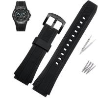 ราคา Black Silicone Rubber Sports Watch Strap Casio Edifice EF 552 Watchbands EF 552D 1A Men 39s Bracelet Stainless Buckle 25x20mm (16629483414)
