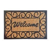 ราคา พรมใยพร้าว เช็ดเท้า ลายเหล็กดัด พรม Welcome ทำจากกากมะพร้าว ขนาด 40cm x60cm ฐานยาง กันลื่น (18668634838)