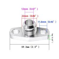 ราคา AN10 Turbo Oil Return Drain Flange Adapter Kit for Garrett GT28 GT30 GT35 T25 with M8X1 25mm Bolts Silver (19992818536)