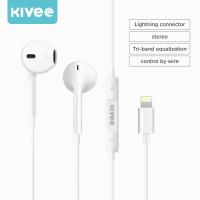 ราคา KIVEE รับประกัน 1 ปี หูฟัง120CM หูฟัง iPhone ของแท้ แบบสาย หูฟัง ของแท้ Lightning หูฟังไอโฟน สำหรับ iPhone 7 8 plus xs xr x 11 12 13 14 Pro Max Mini (20385185754)
