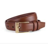 ราคา Classic Belts เข็มขัดผู้หญิง เข็มขัดเส้นเล็ก ใส่ทำงาน สไตล์เรียบหรู หัวทองเหลี่ยม women belt (20211694029)