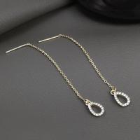 ราคา ต่างหูระย้ายาวประดับพู่ห้อยสำหรับผู้หญิงสายคริสตัลทรงหยดน้ำเพทายสีทองคำสีกุหลาบเครื่องประดับหู (20140238196)